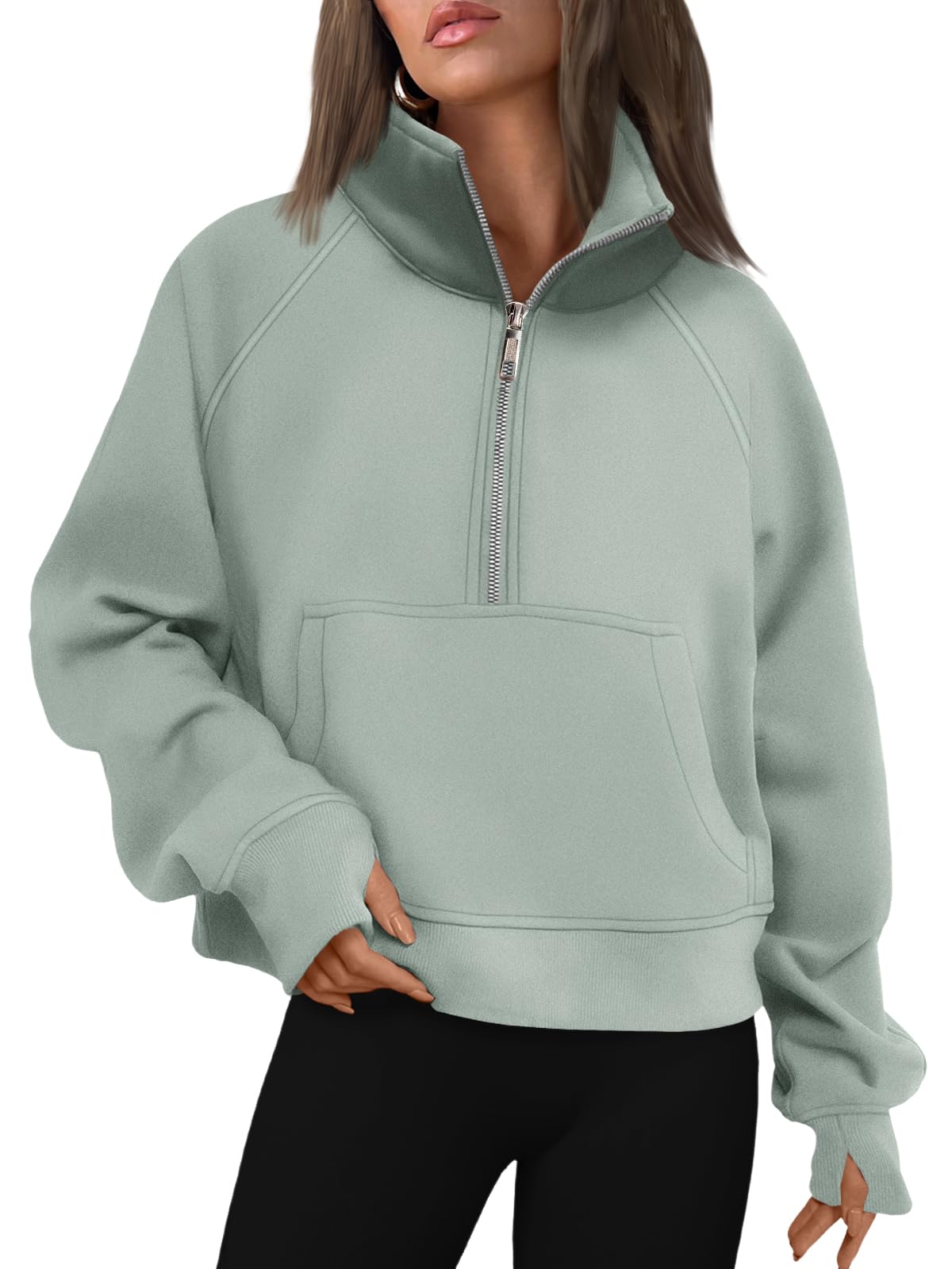 AUTOMET Womens Sweatshirts Half Zip Fleece Pullover Fall Outfits Jansha Store