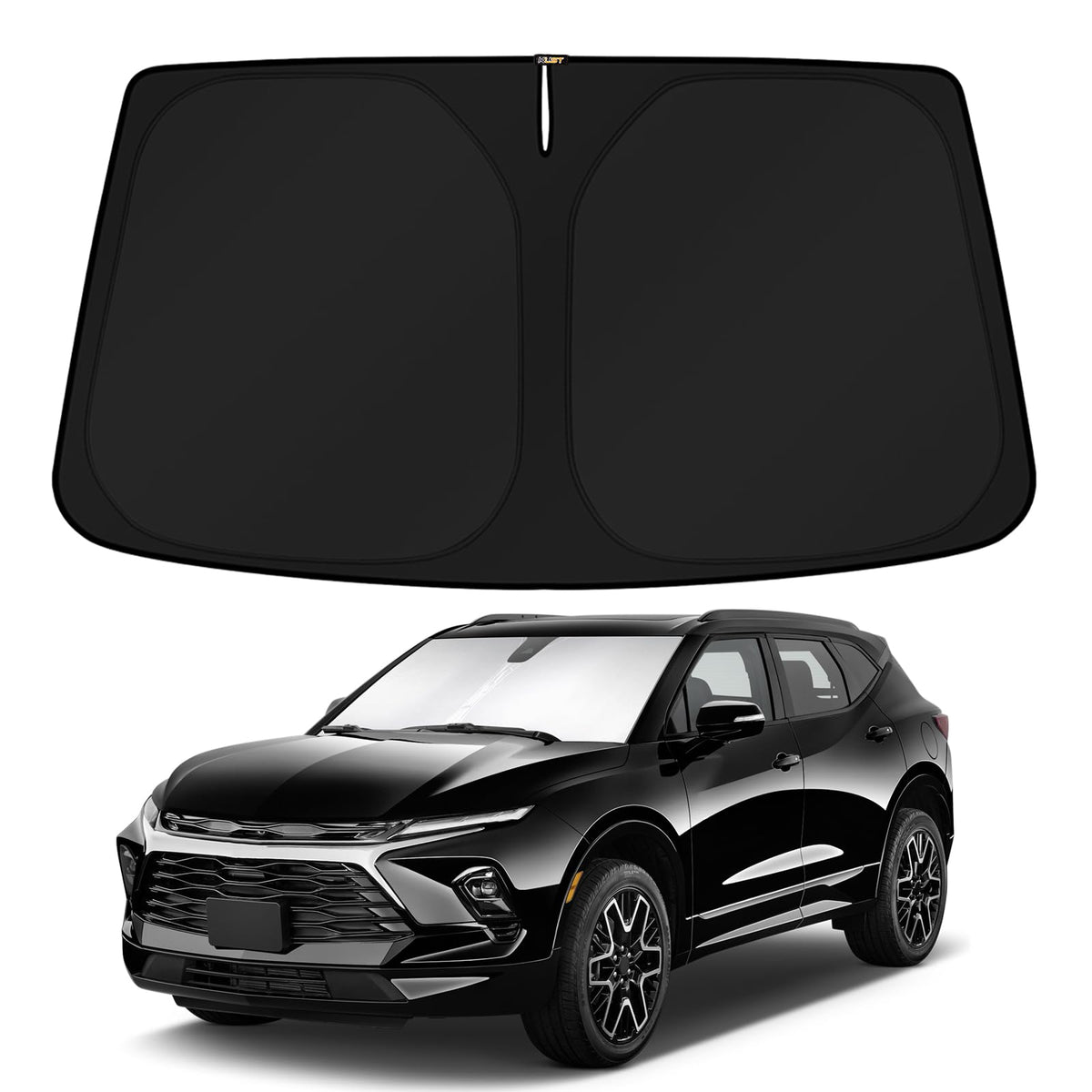 KUST Windshield Sun Shade for 2017-2026 Tesla Model Y/Model 3 Sunshade Accessories (Fit 2025-2026 Model Y Juniper / 2024 Model 3 Highland) Upgraded Foldable Sunshade, Blocks UV Rays Keep Car Cool Jansha Store