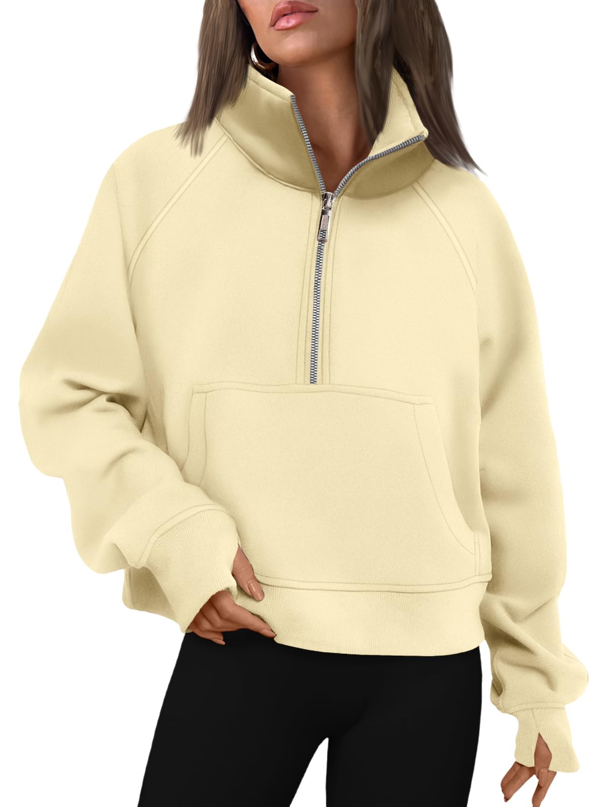 AUTOMET Womens Sweatshirts Half Zip Fleece Pullover Fall Outfits Jansha Store