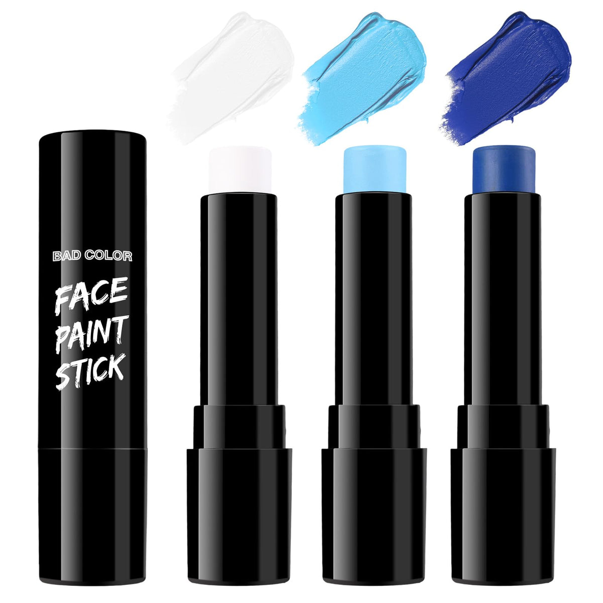 BADCOLOR Black Cream-Blendable Face Body Paint Stick for Adults Children Eye Black Softball Football Baseball Sports , Non-Toxic Hypoallergenic for Halloween SFX Makeup Cosplay Joker Costume Parties Jansha Store