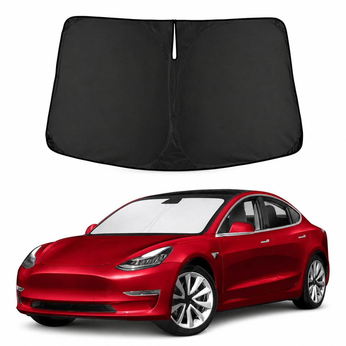 Autovir Windshield Sun Shade, Foldable Car Window Shades, 280T Visor Shade Jansha Store