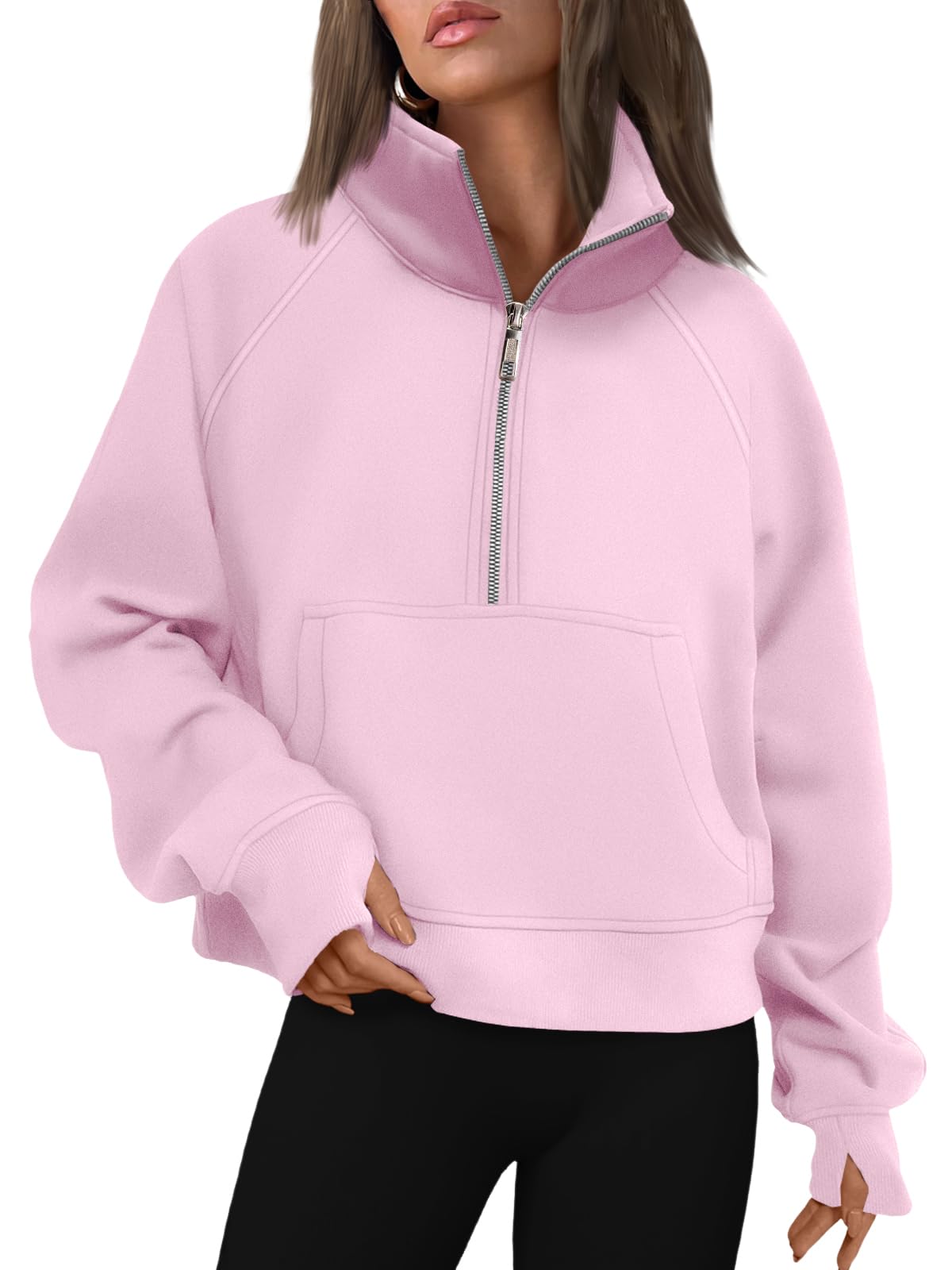 AUTOMET Womens Sweatshirts Half Zip Fleece Pullover Fall Outfits Jansha Store