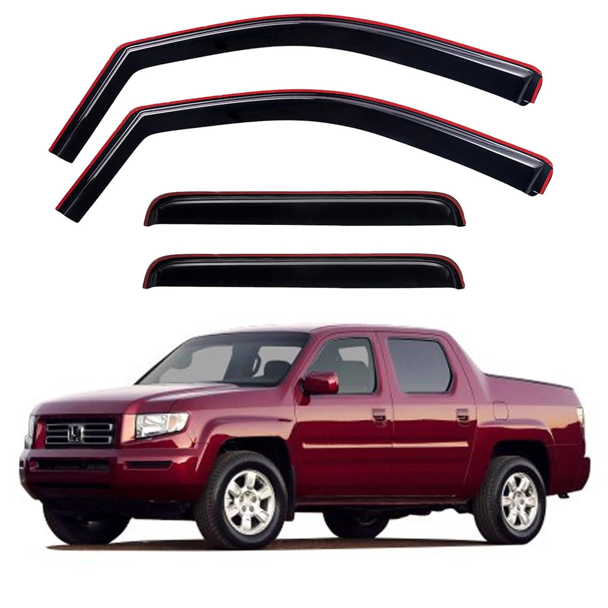 Window Visors Rain Guards for 2015-2026 Ford F150 Crew/SuperCrew Cab Jansha Store