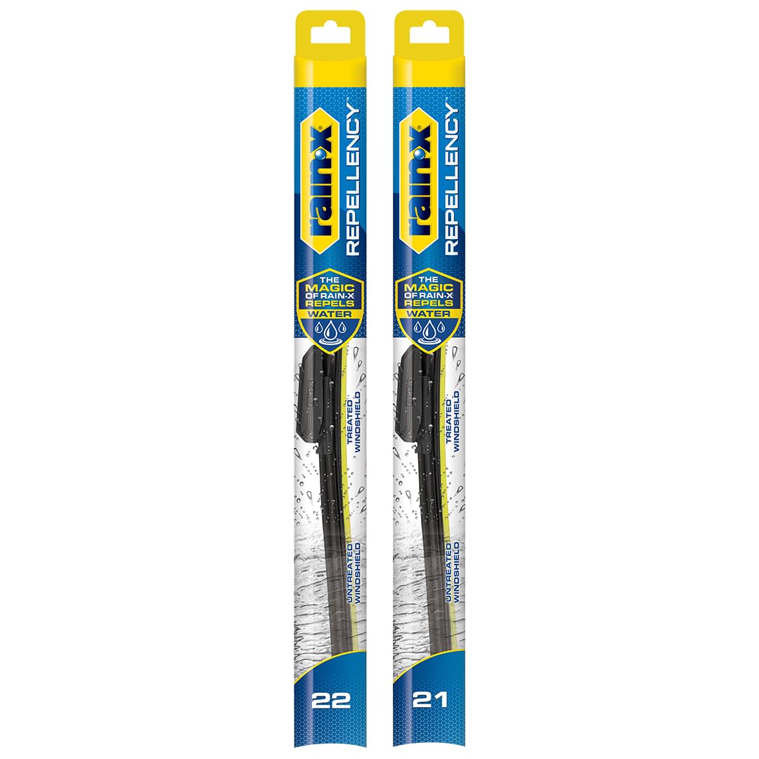 Rain-X 810363 Repellency Water Repellent Wiper Blades, 22" Windshield Wipers (Pack of 2), All Weather Streak-Free for Enhanced Visibility w/Water Repellency Formula [Amazon Exclusive] Jansha Store