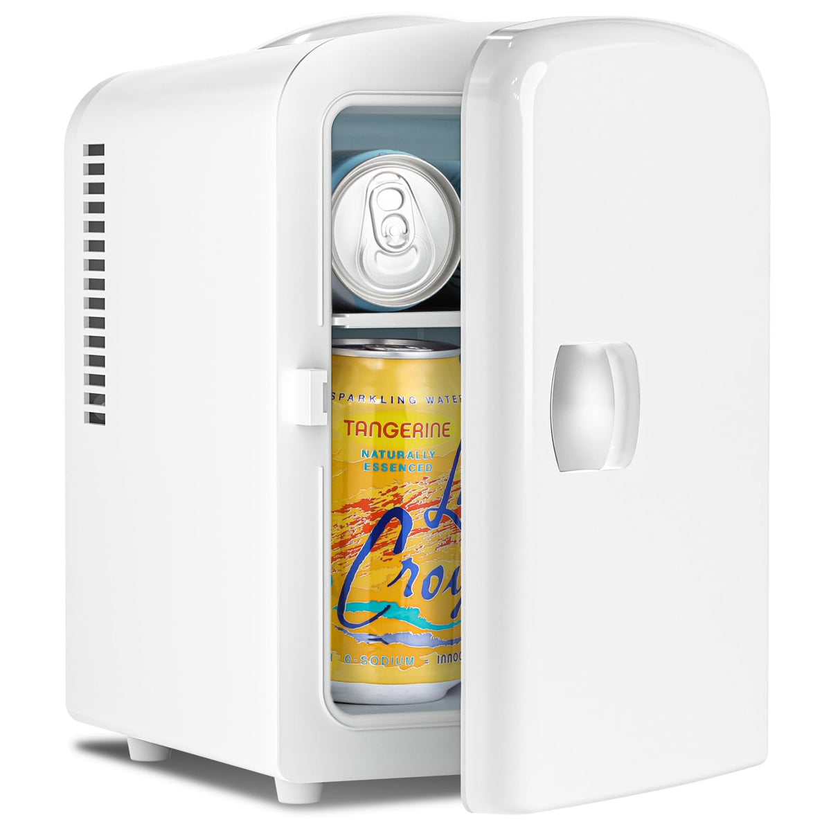 Antarctic Star Compact Refrigerator,Small Cooler for Cosmetics, Beverage and Food,Portable Mini Fridge,Skin Care 4L Capacity/6 Cans, for Bedroom, Car, Office & Dorm,White Jansha Store