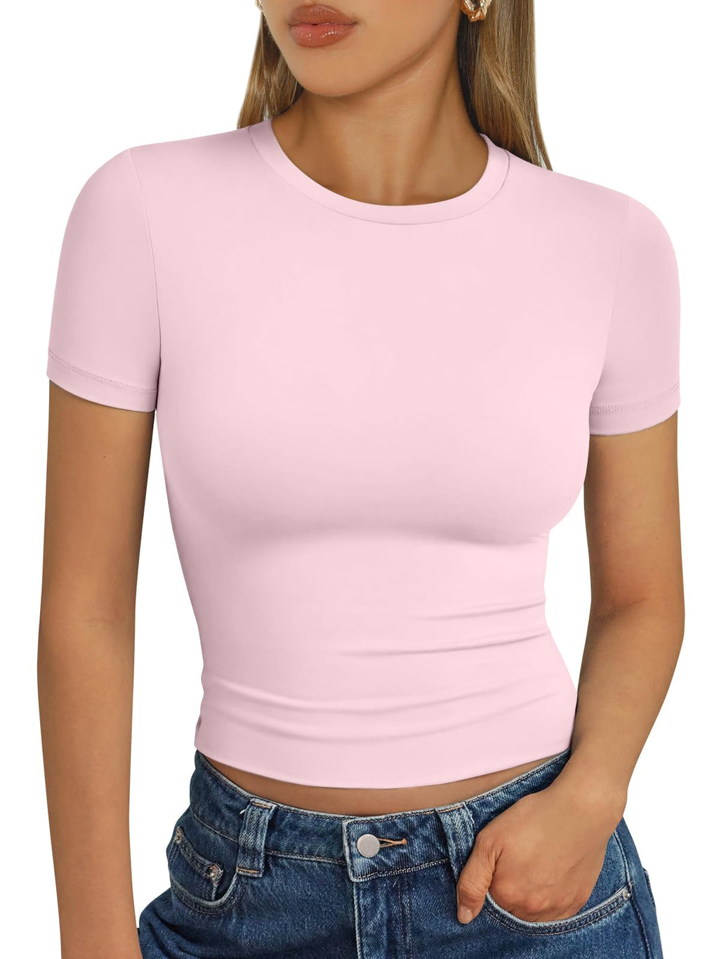 Trendy Queen Womens Short Sleeve T Shirt Basic Summer Top Jansha Store