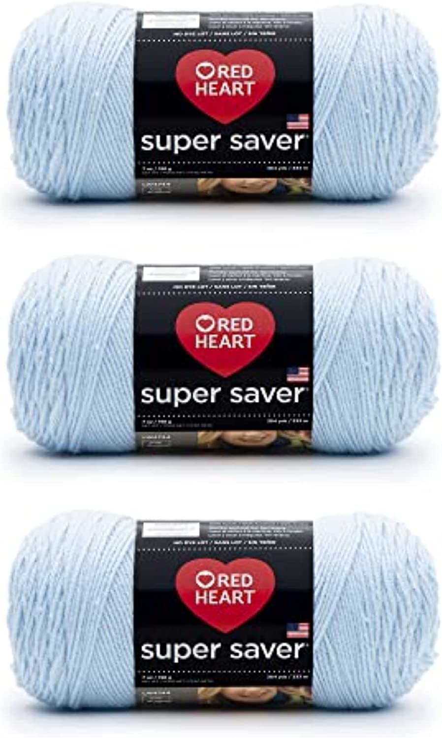 Red Heart Super Saver Yarn for Crocheting & Knitting, Medium Thyme, 3-Pack Jansha Store