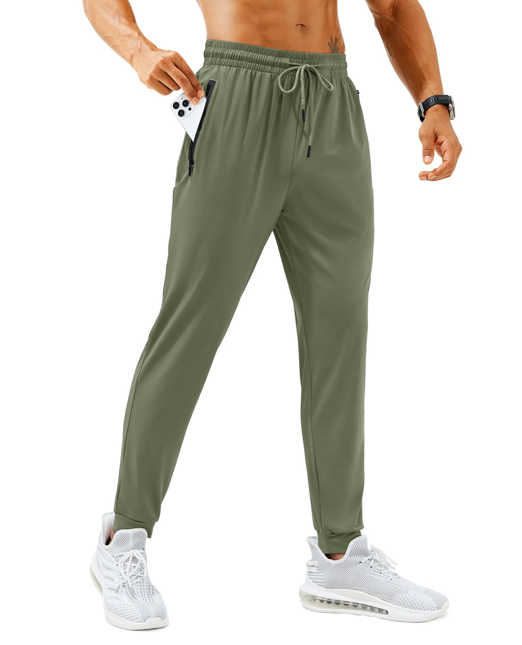 Mens Sweatpants with Zipper Pockets Lightweight Athletic Joggers for Workout Running Gym Track Casual Wear Jansha Store