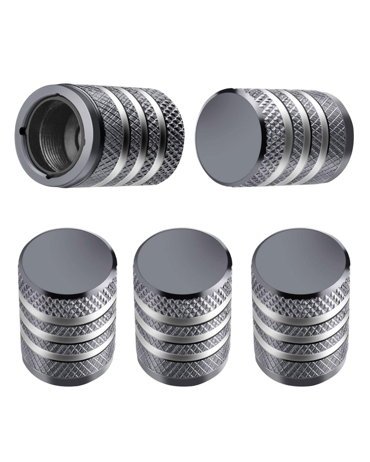 DECURCAR Tire Valve Stem Caps 5 Pack American Flag - Black Jansha Store