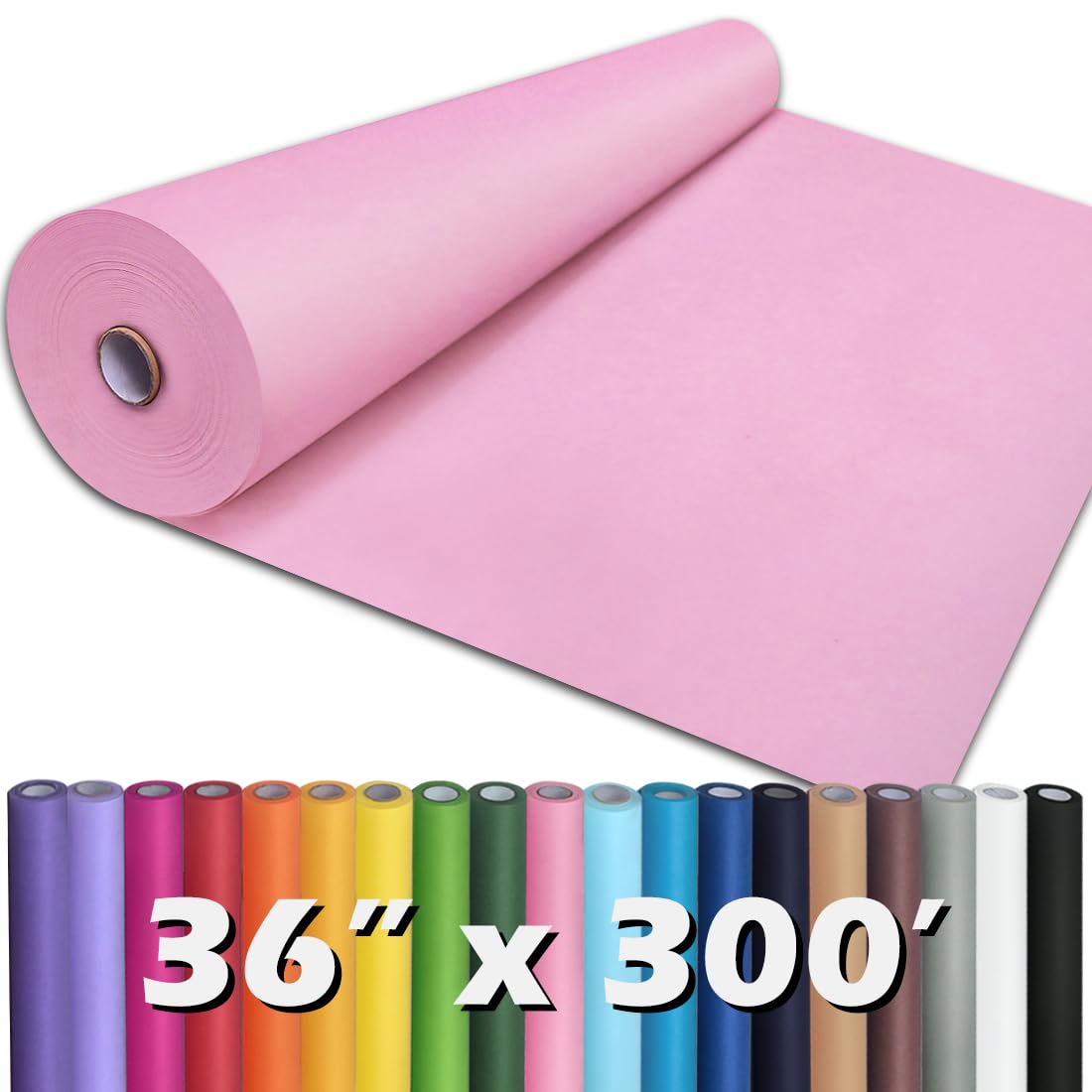 PerkHomy Brown Kraft Paper Roll 17.5" x 1,200" (100') for Gift Wrapping Bulletin Board Craft Art Bouquet Flower Packing Valentines Easel Moving Shipping Floor Poster Covering Table 70GSM 50LB Jansha Store