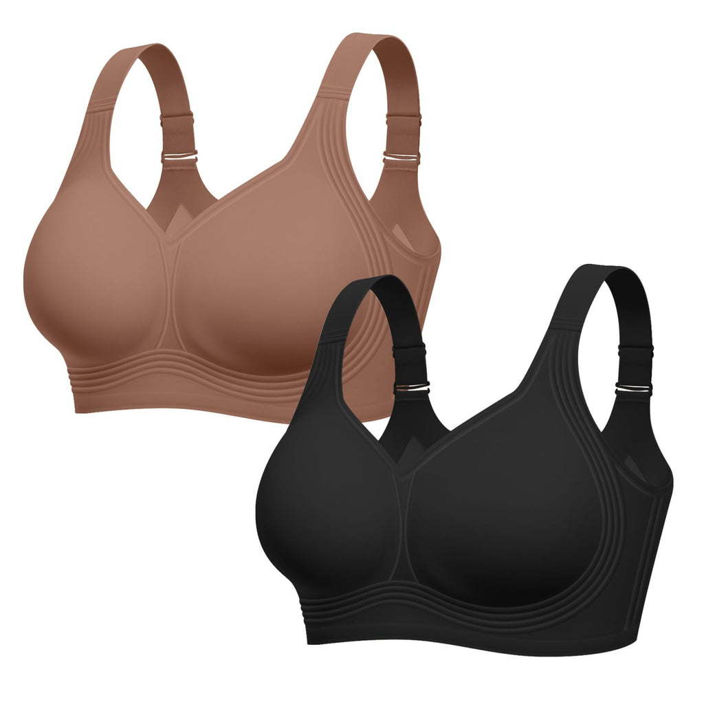 Soft jelly bra cups with push-up padding and a supportive wire-free band