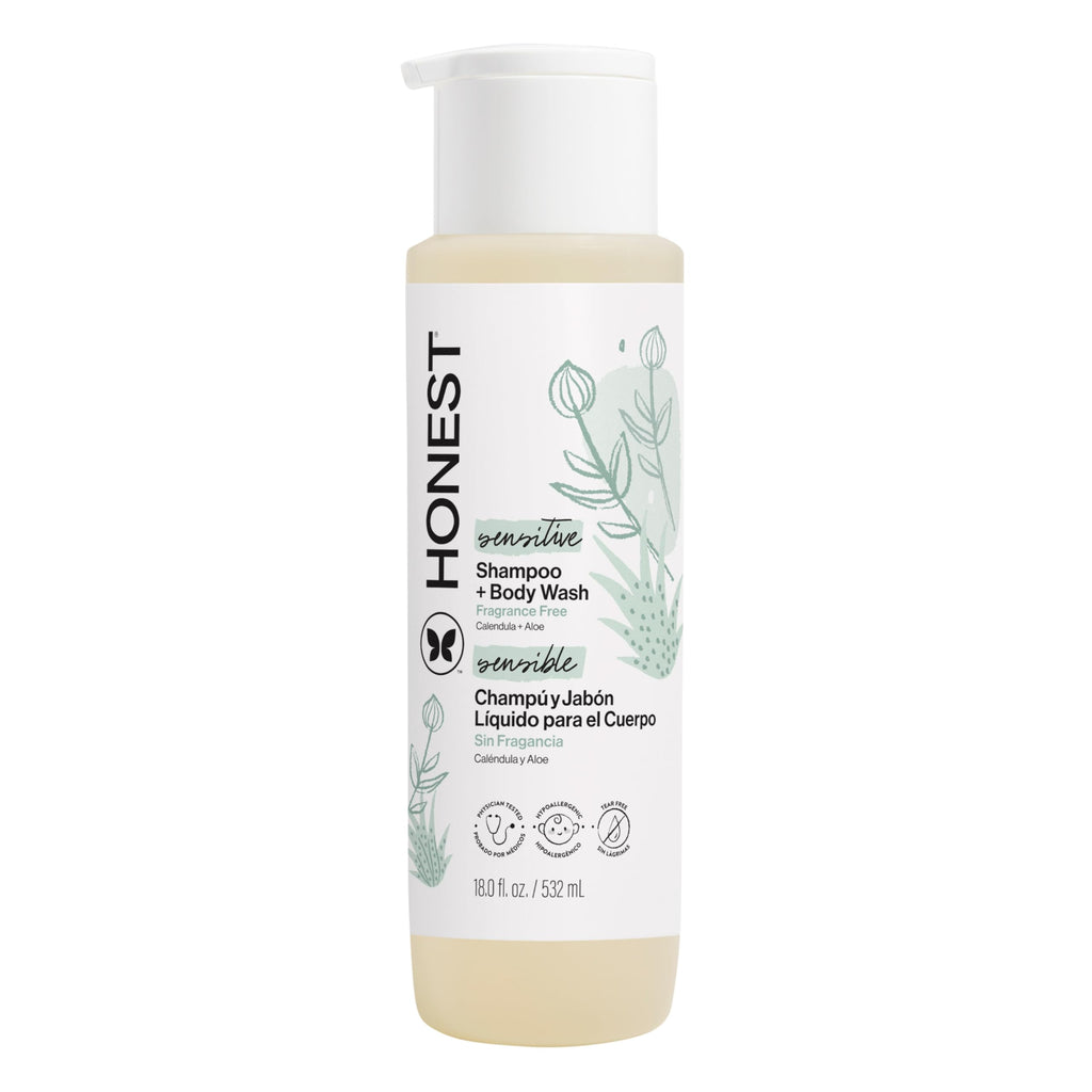 The Honest Company Shampoo & Body Wash, Tear-Free, Fragrance-Free, 10 fl oz Jansha Store