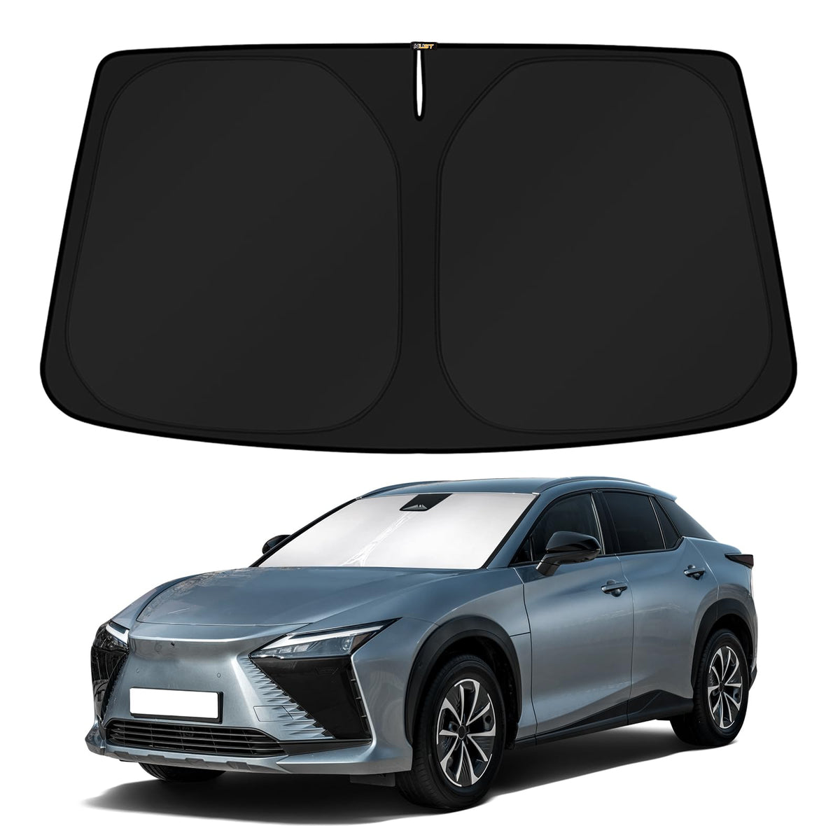 KUST Windshield Sun Shade for 2017-2026 Tesla Model Y/Model 3 Sunshade Accessories (Fit 2025-2026 Model Y Juniper / 2024 Model 3 Highland) Upgraded Foldable Sunshade, Blocks UV Rays Keep Car Cool Jansha Store