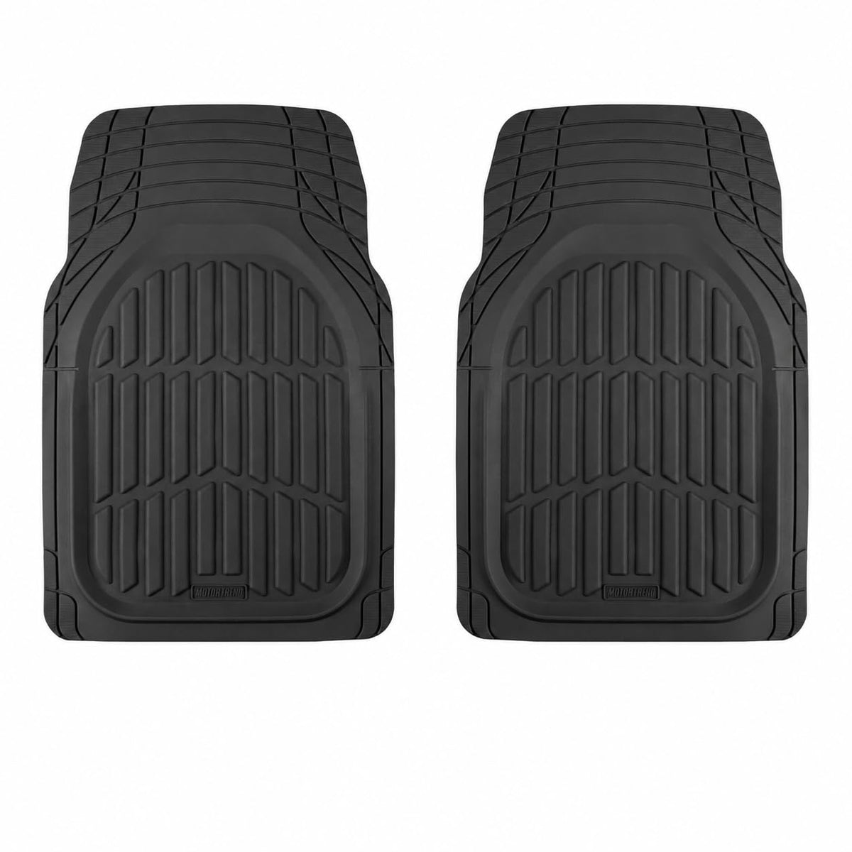 Motor Trend FlexTough Floor Mats for Cars, Black Deep Dish All-Weather Car Mats, Waterproof Trim-to Fit Automotive Floor Mats for Cars Trucks SUV, Universal Floor Liner Car Accessories Jansha Store