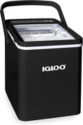 Igloo Premium Self-Cleaning Countertop Ice Maker Machine, Handled Portable Ice Maker, Produces 26 lbs. in 24 hrs. with Ice Cubes Ready in 6-8 Minutes, Comes with Ice Scoop and Basket Jansha Store
