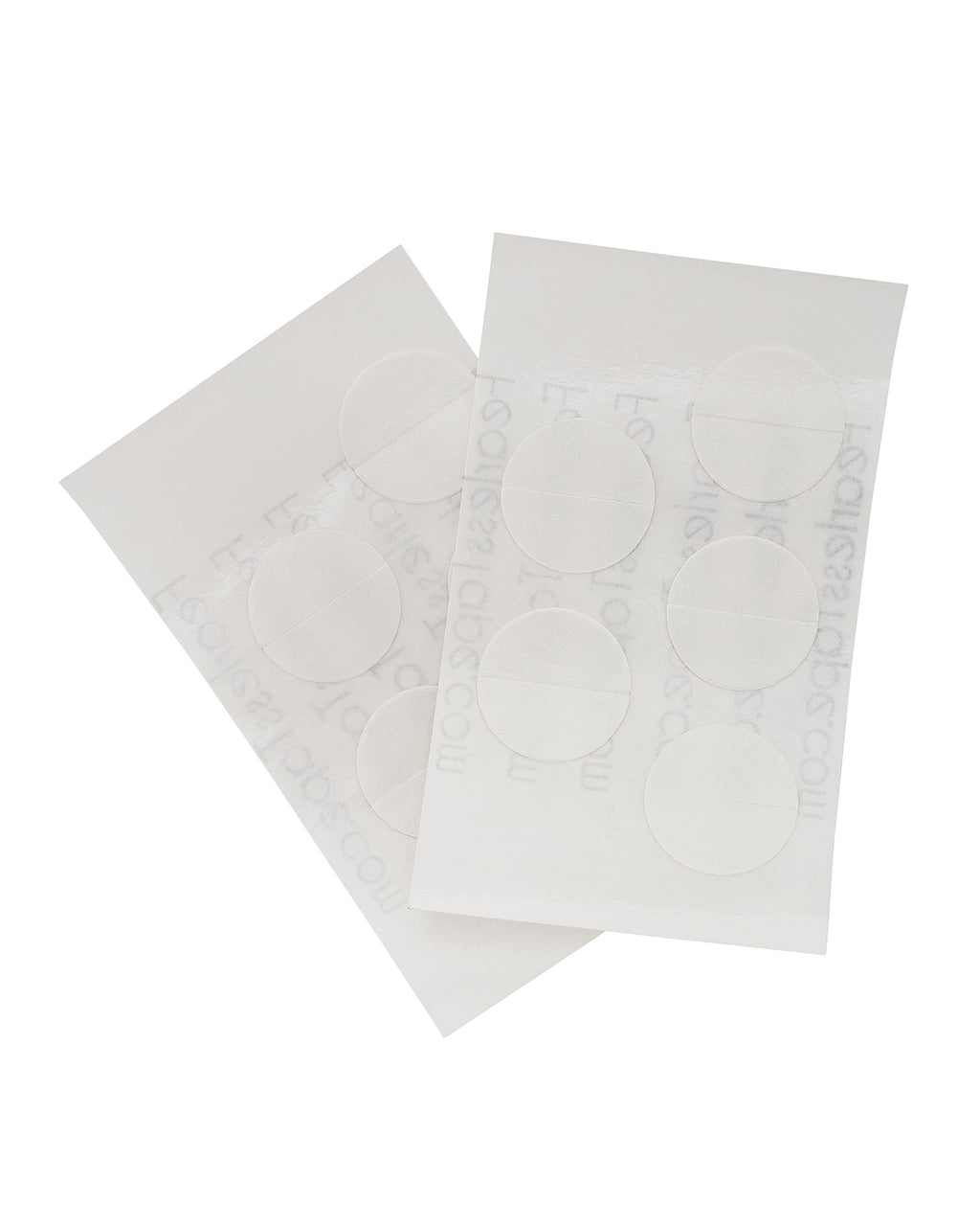 Side view of extra wide double sided fashion tape showing its thin clear profile