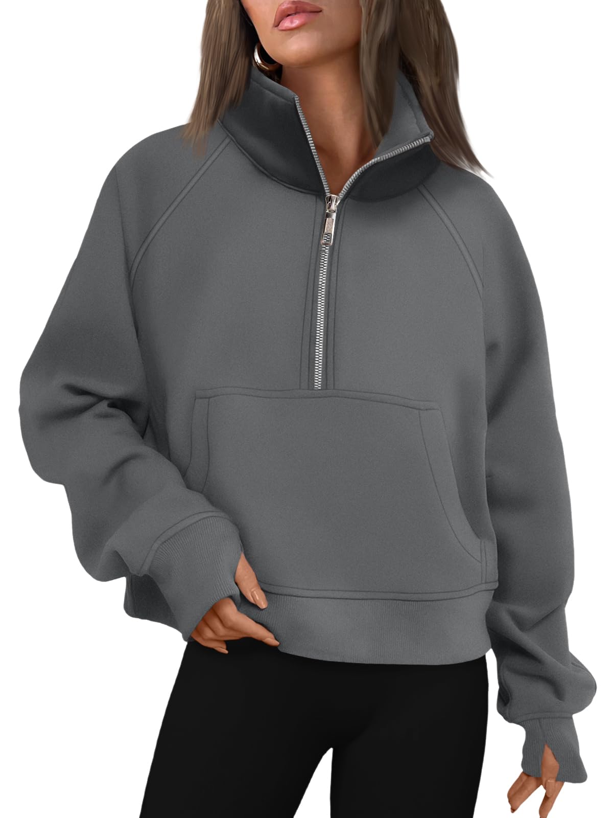 AUTOMET Womens Sweatshirts Half Zip Fleece Pullover Fall Outfits Jansha Store
