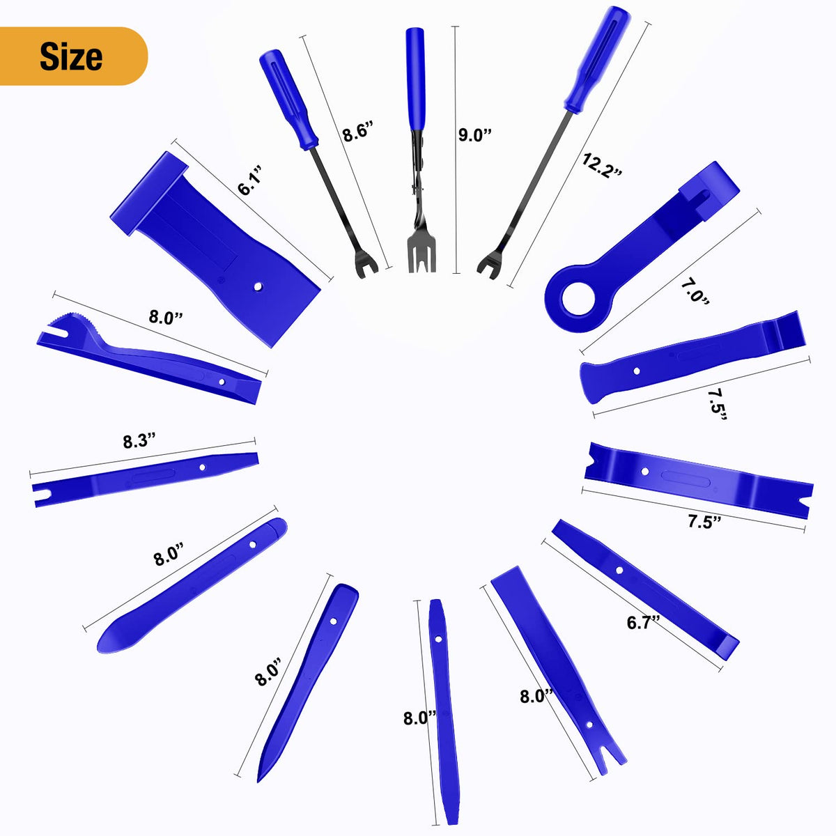 GOOACC 240PCS Bumper Retainer Clips Car Plastic Rivets Fasteners Push Retainer Kit 12 Popular Sizes Auto Push Pin Rivets Set -Door Trim Panel Fender Clips for GM Ford Toyota Honda Chrysler Jansha Store