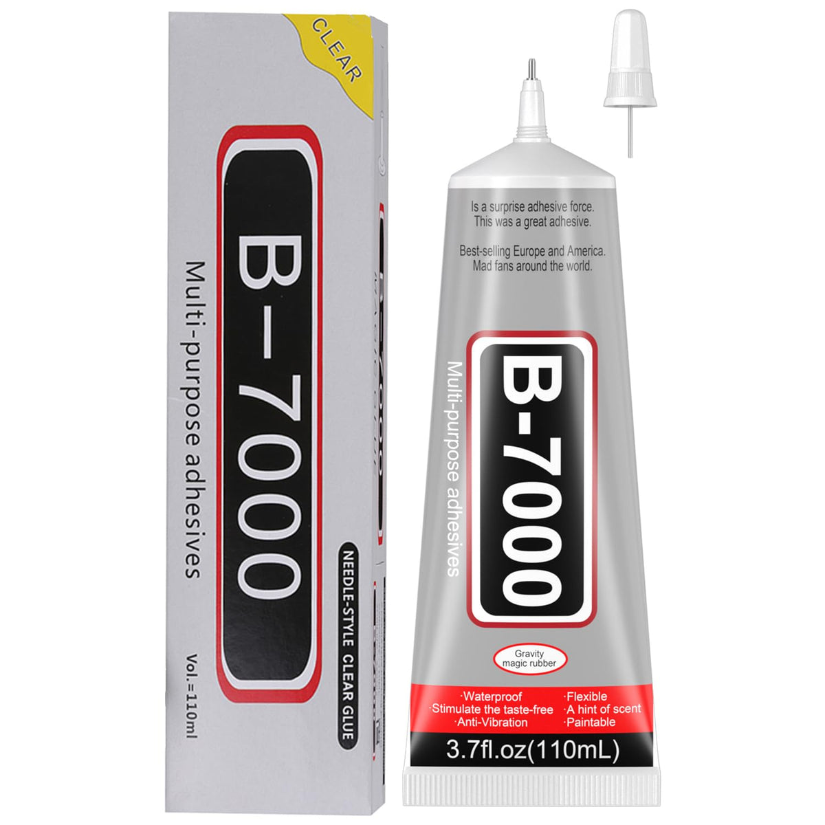 B7000 Jewelry Glue for Making, FITTDYHE 1PCS 50ML/1.69 fl oz Clear Adhesive for Rhinestone, Fabric, Multipurpose Super B-7000 for Phone Repair, Nail Art, Wood, Glass, Charms Jansha Store