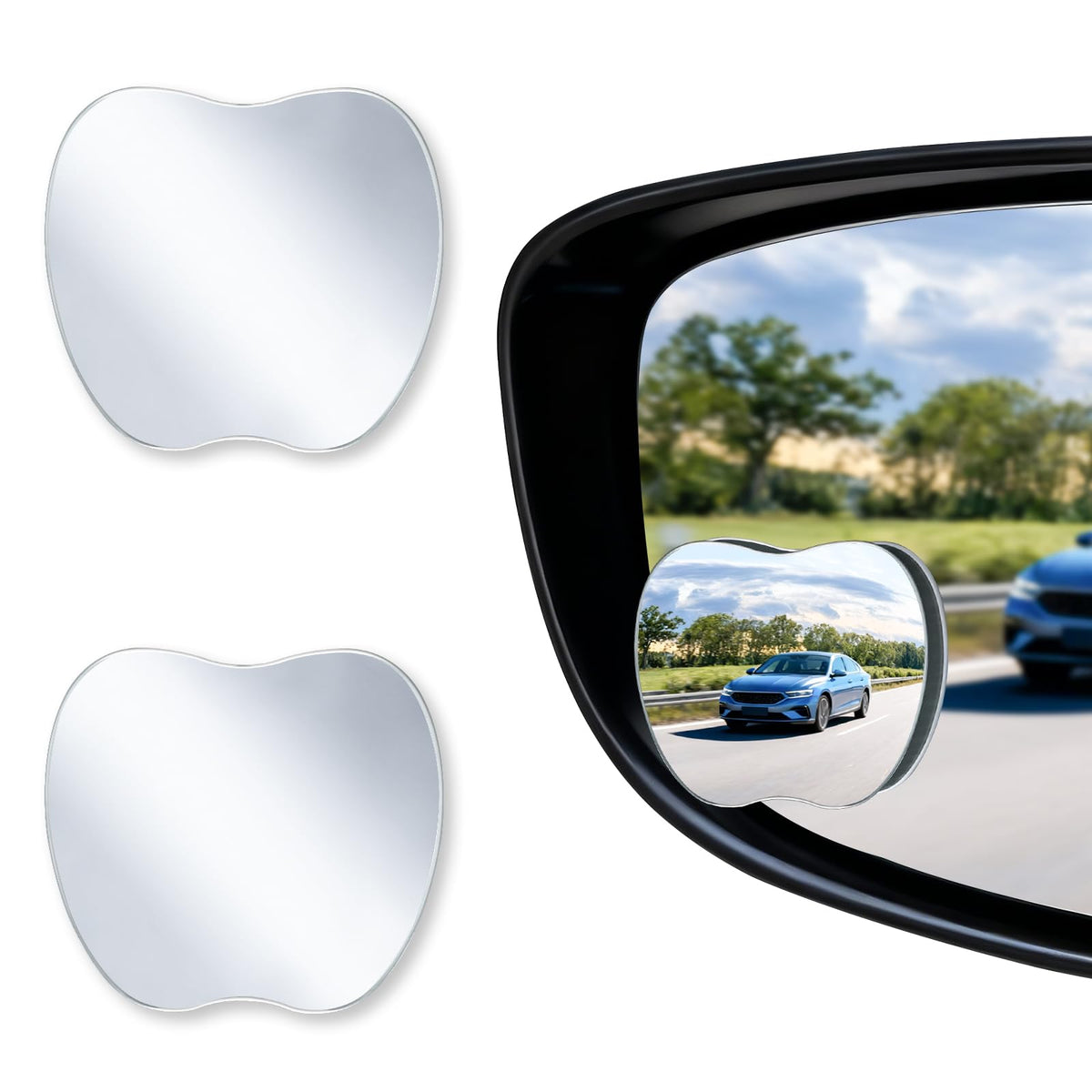 LivTee Blind Spot Mirror, 2" Round HD Glass Frameless Convex Rear View Mirrors Exterior Accessories with Wide Angle Adjustable Stick for Car SUV and Trucks, Pack of 2 Jansha Store