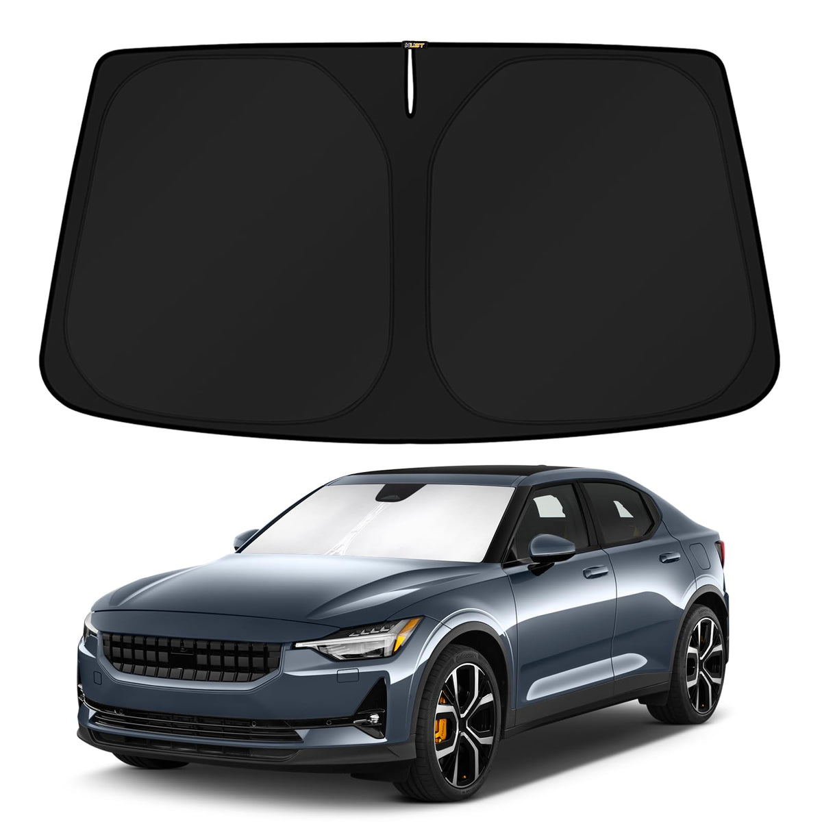 KUST Windshield Sun Shade for 2017-2026 Tesla Model Y/Model 3 Sunshade Accessories (Fit 2025-2026 Model Y Juniper / 2024 Model 3 Highland) Upgraded Foldable Sunshade, Blocks UV Rays Keep Car Cool Jansha Store
