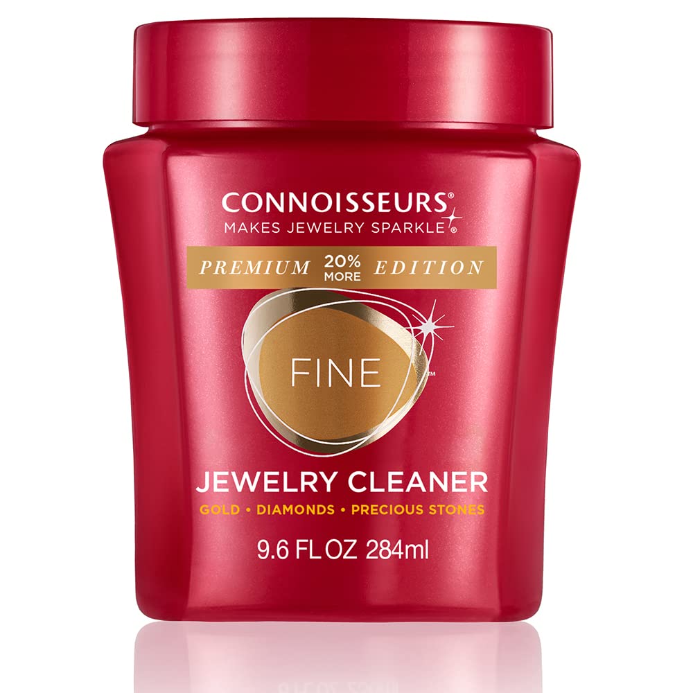 CONNOISSEURS Premium Edition Jewelry Cleaner, Value Size 9.6oz - Pick from Fine, Silver or Delicate Jewelry Cleaner Jansha Store