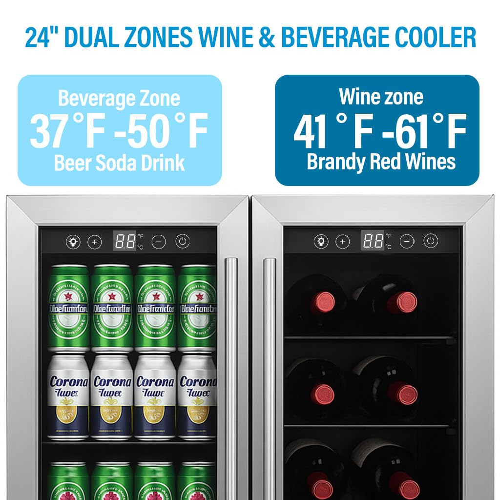 DOGHLY 1.7 Cu.ft Mini Fridge Glass Door, 72 Cans Beverage Refrigerator Jansha Store