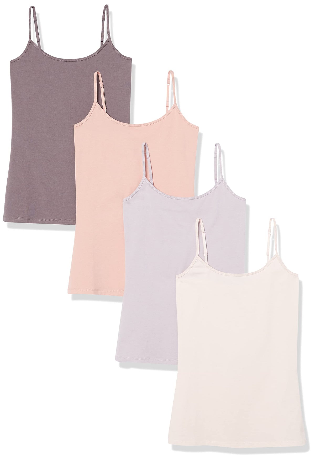 Women's slim-fit camisole worn alone as a simple everyday top