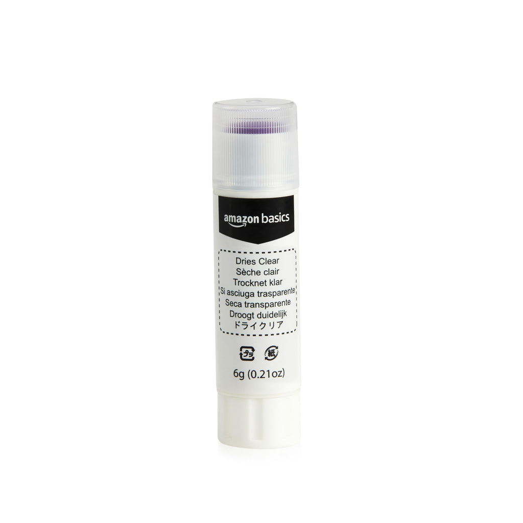 Amazon Basics Purple Washable School Glue Sticks for Classroom Supplies and Crafting, Dries Clear, 0.24-oz Stick, 30-Pack Jansha Store