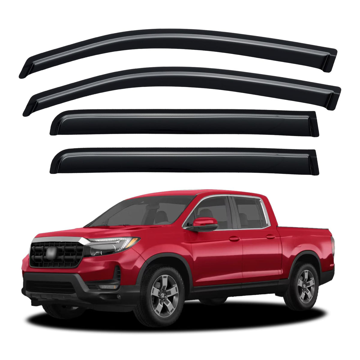Window Visors Rain Guards for 2015-2026 Ford F150 Crew/SuperCrew Cab Jansha Store