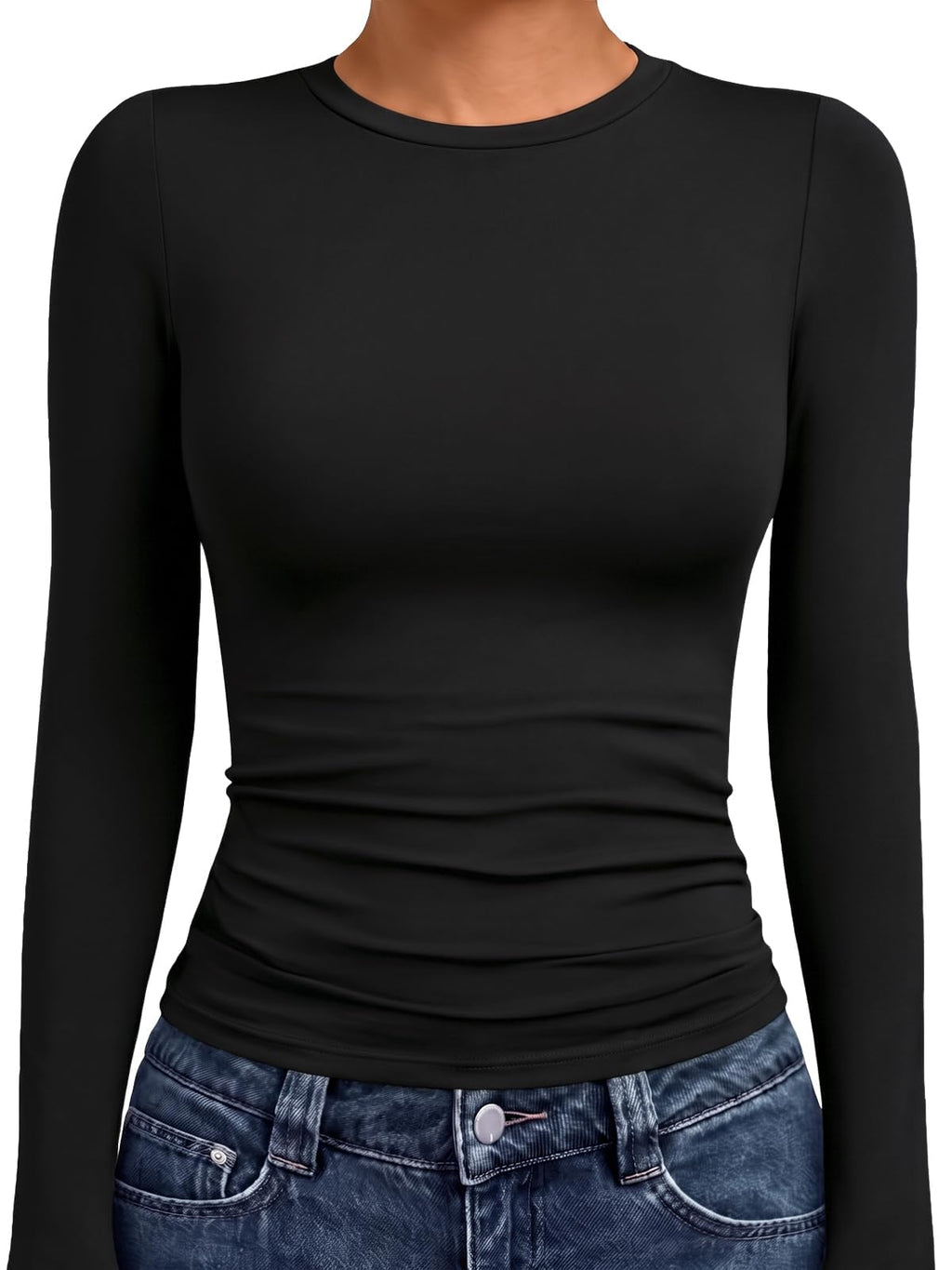 Sleeve cuff detail on the women's long sleeve compression underscrub top