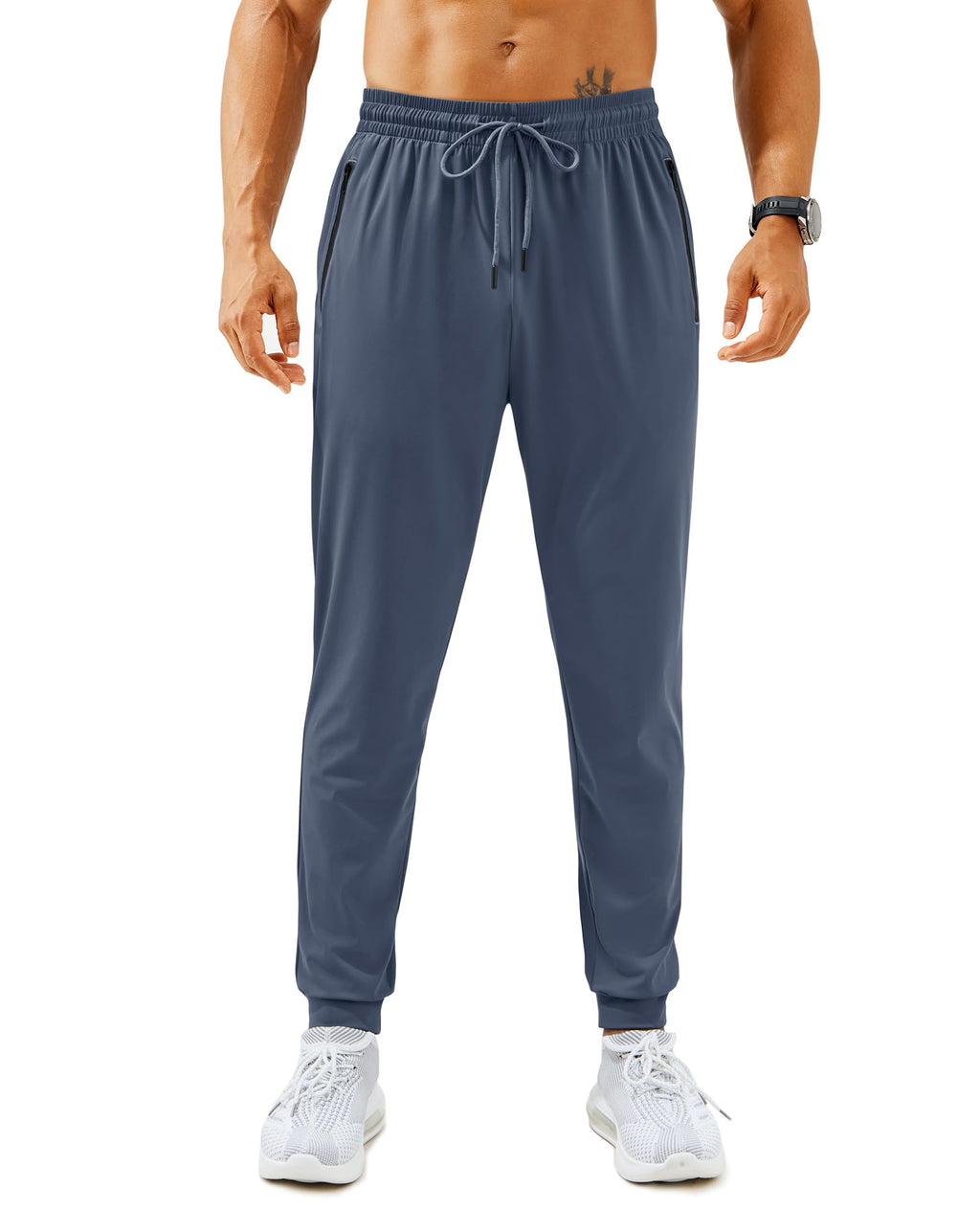Mens Sweatpants with Zipper Pockets Lightweight Athletic Joggers for Workout Running Gym Track Casual Wear Jansha Store