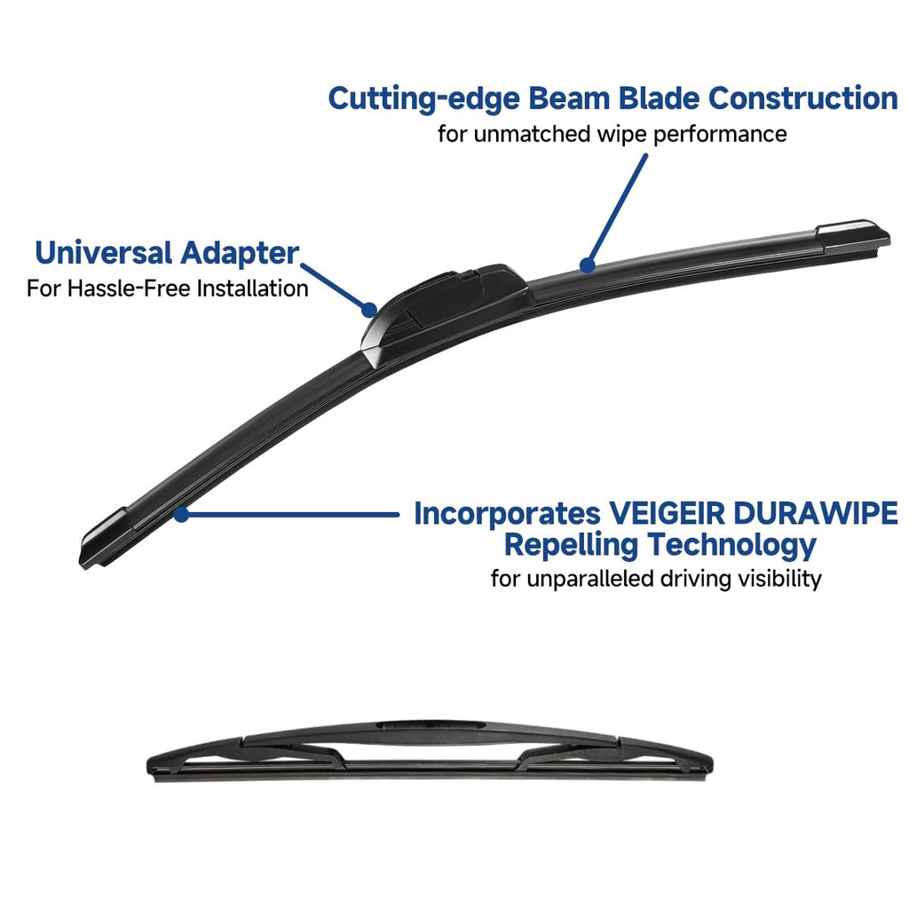3 Pack Windshield Wiper Blades Compatible with Nissan Rogue 2014-2023 Pathfind 2013-2021 Original Factory Quality Front Rear Wipers Blade Set for My Car - 26" 17" 12" Jansha Store