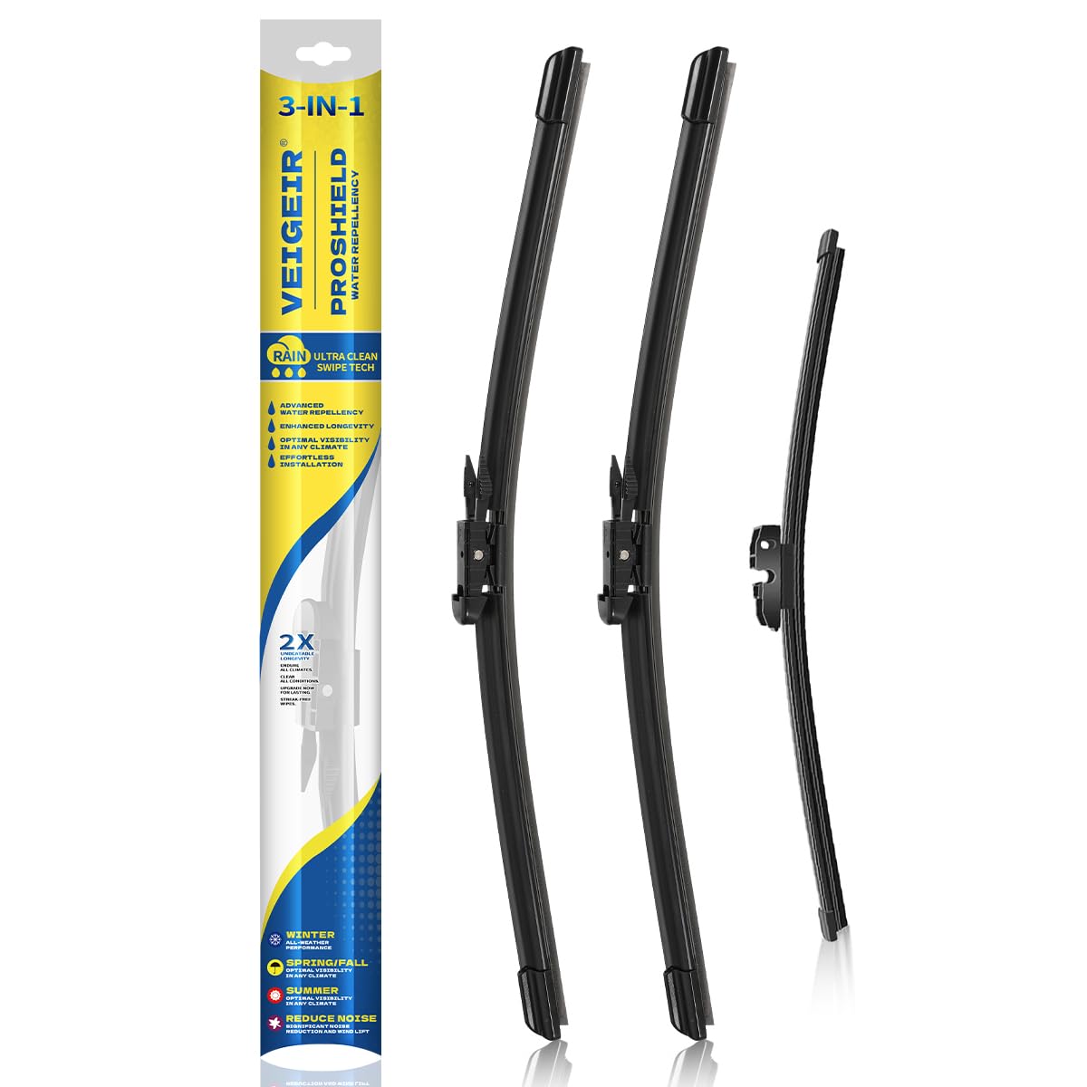 3 Pack Windshield Wiper Blades Compatible with Nissan Rogue 2014-2023 Pathfind 2013-2021 Original Factory Quality Front Rear Wipers Blade Set for My Car - 26" 17" 12" Jansha Store