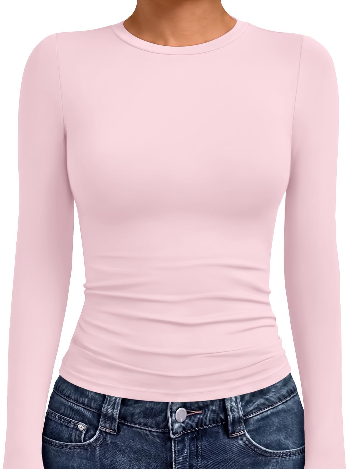Long sleeve detail of the women's compression underscrub top