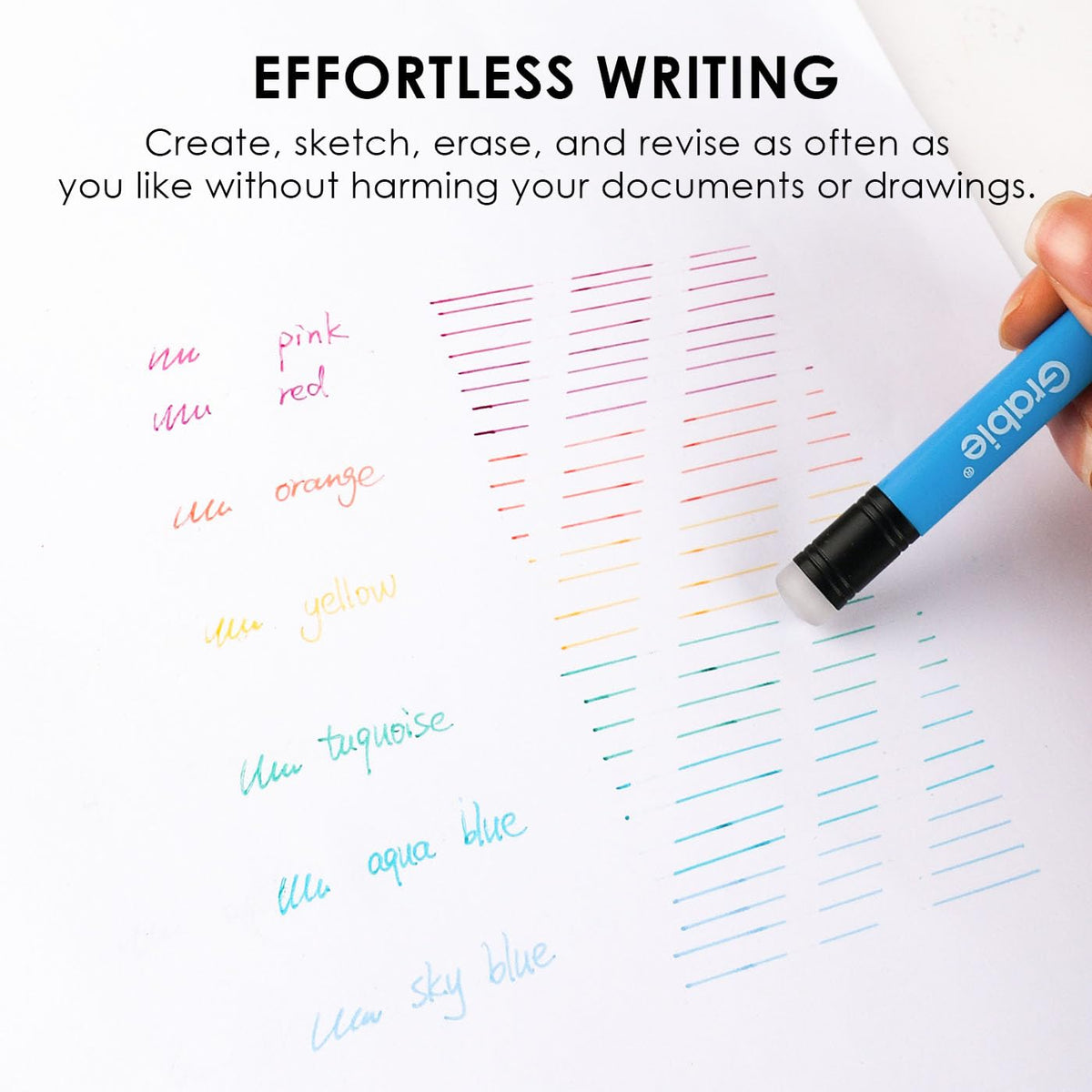 Grabie Erasable Gel Pens, 9 Medium Point 0.7 mm Pens, Classic Jansha Store