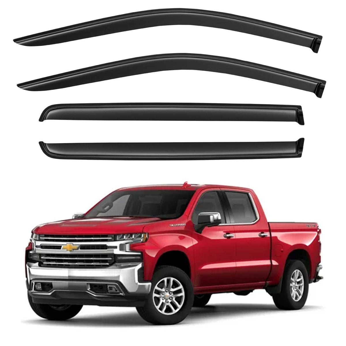 Window Visors Rain Guards for 2015-2026 Ford F150 Crew/SuperCrew Cab Jansha Store