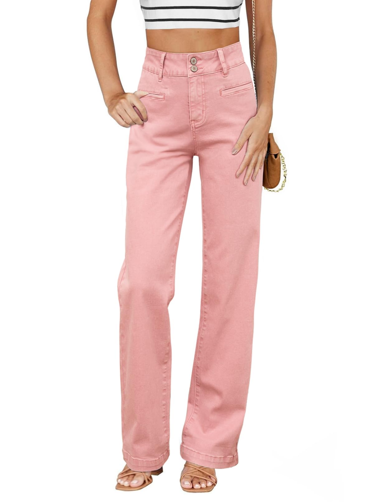 Sidefeel Jeans for Women High Waisted Straight Leg Denim Pants Jansha Store
