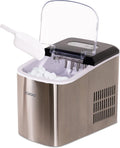 Igloo Electric Countertop Ice Maker Machine - Automatic and Portable - 26 Pounds in 24 Hours - Ice Cube Maker - Ice Scoop and Basket - Ideal for Iced Coffee and Cocktails - Stainless Steel Jansha Store