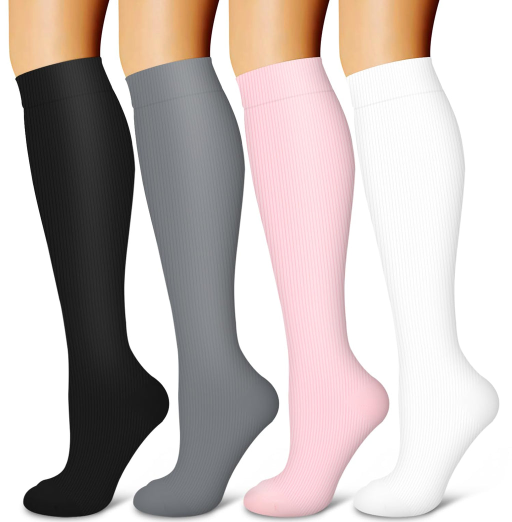 Laite Hebe 4 Pairs-Compression Socks for Women&Men Circulation-Best Support for Nurses,Running,Athletic Jansha Store