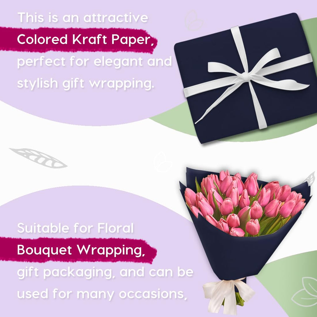 SMART&CASUAL 36" x 1,500" (125') Brown Kraft Craft Paper Roll for Gift Wrapping Bulletin Board Bouquet Flower Art Packing Parcel Table Covering 70GSM 50LB (Brown, 36" x 125') Jansha Store