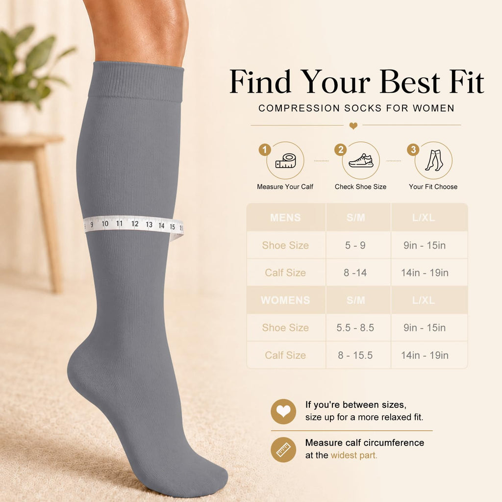 Laite Hebe 4 Pairs-Compression Socks for Women&Men Circulation-Best Support for Nurses,Running,Athletic Jansha Store