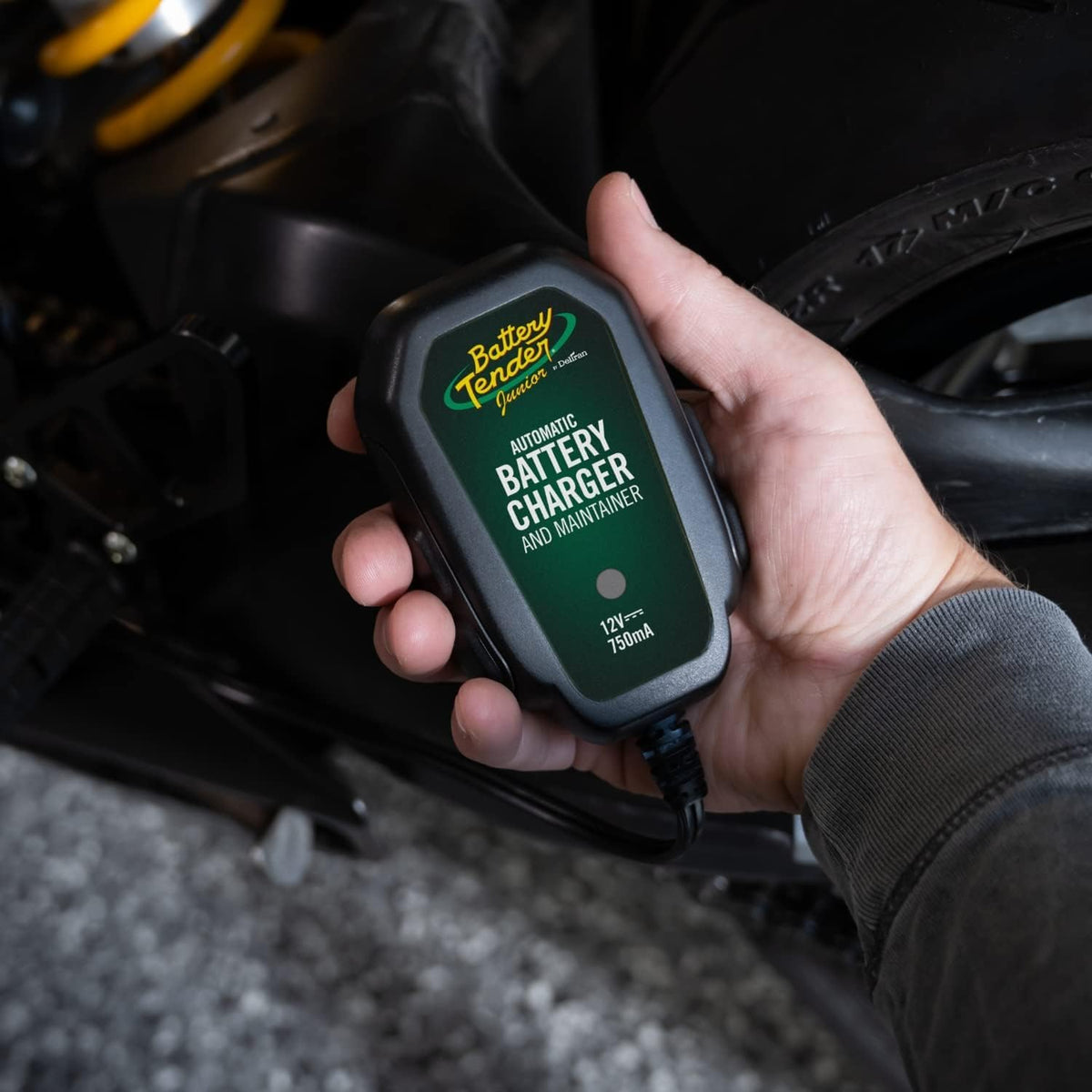 Battery Tender Junior 12V, 750mA Charger and Maintainer: Automatic 12V Powersports for Motorcycle, ATVs, and More - Smarter Than a Trickle Charger - 021-0123 Jansha Store