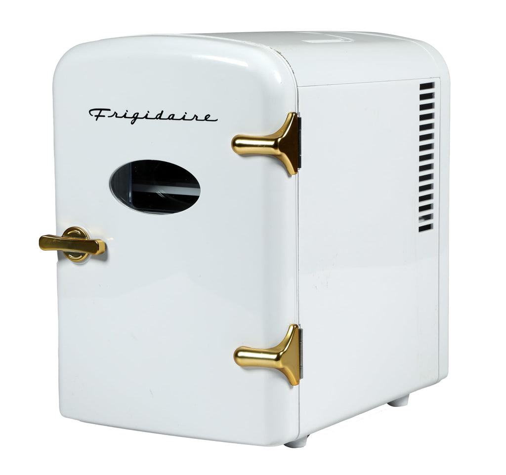 Frigidaire Retro 9-Can Mini Personal Fridge Portable Cooler, 11.8" D x 7.1" W x 10.1" H, Black Jansha Store