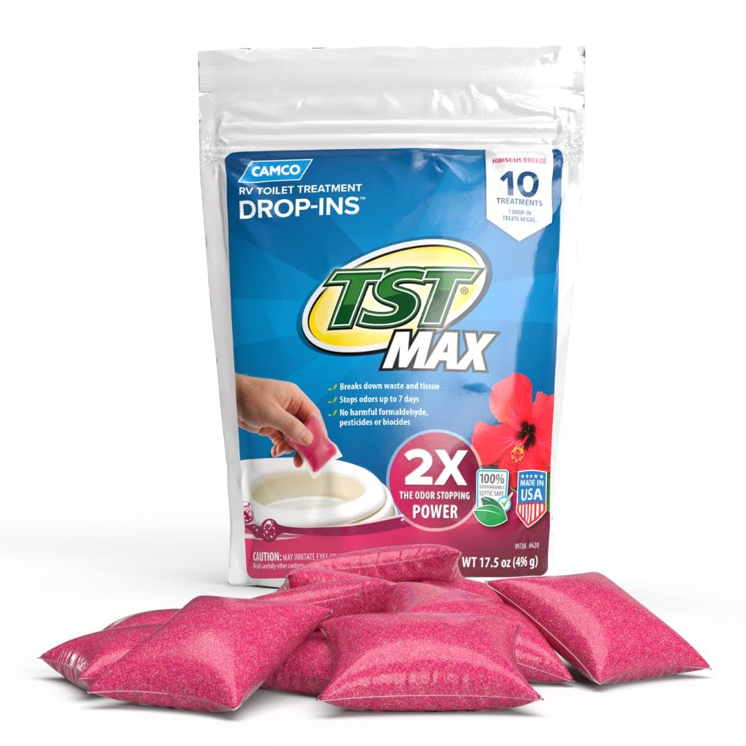 Camco TST MAX RV Toilet Treatment Drop-INs - Orange 30-pk - Made in the USA Jansha Store