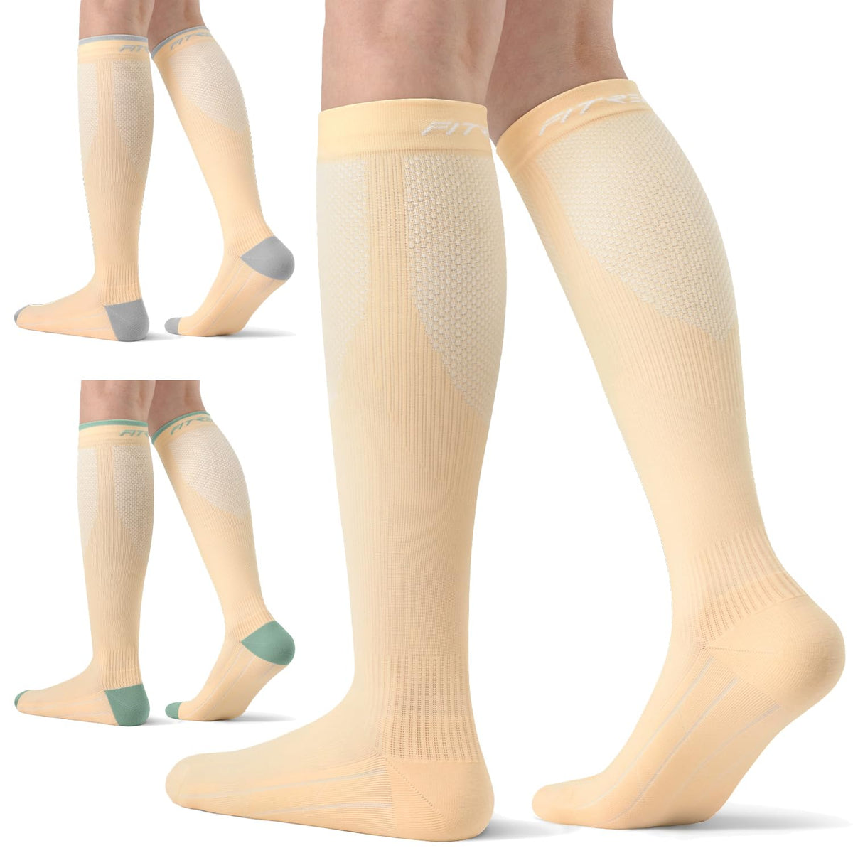 FITRELL 3 Pairs Compression Socks for Women and Men 20-30mmHg-Circulation Support Socks Jansha Store