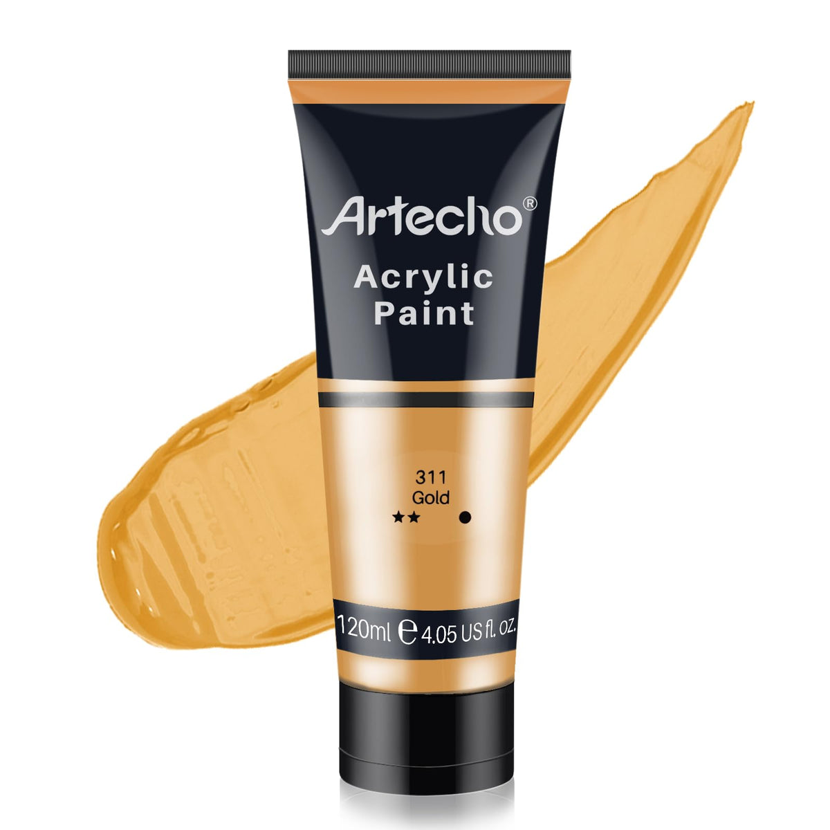 Artecho White Acrylic Paint, Titanium White Paint (120ml / 4.05oz) Tubes, Art Craft Paints for Canvas Painting, Rock, Stone, Wood, Fabric, Art Supplies Jansha Store