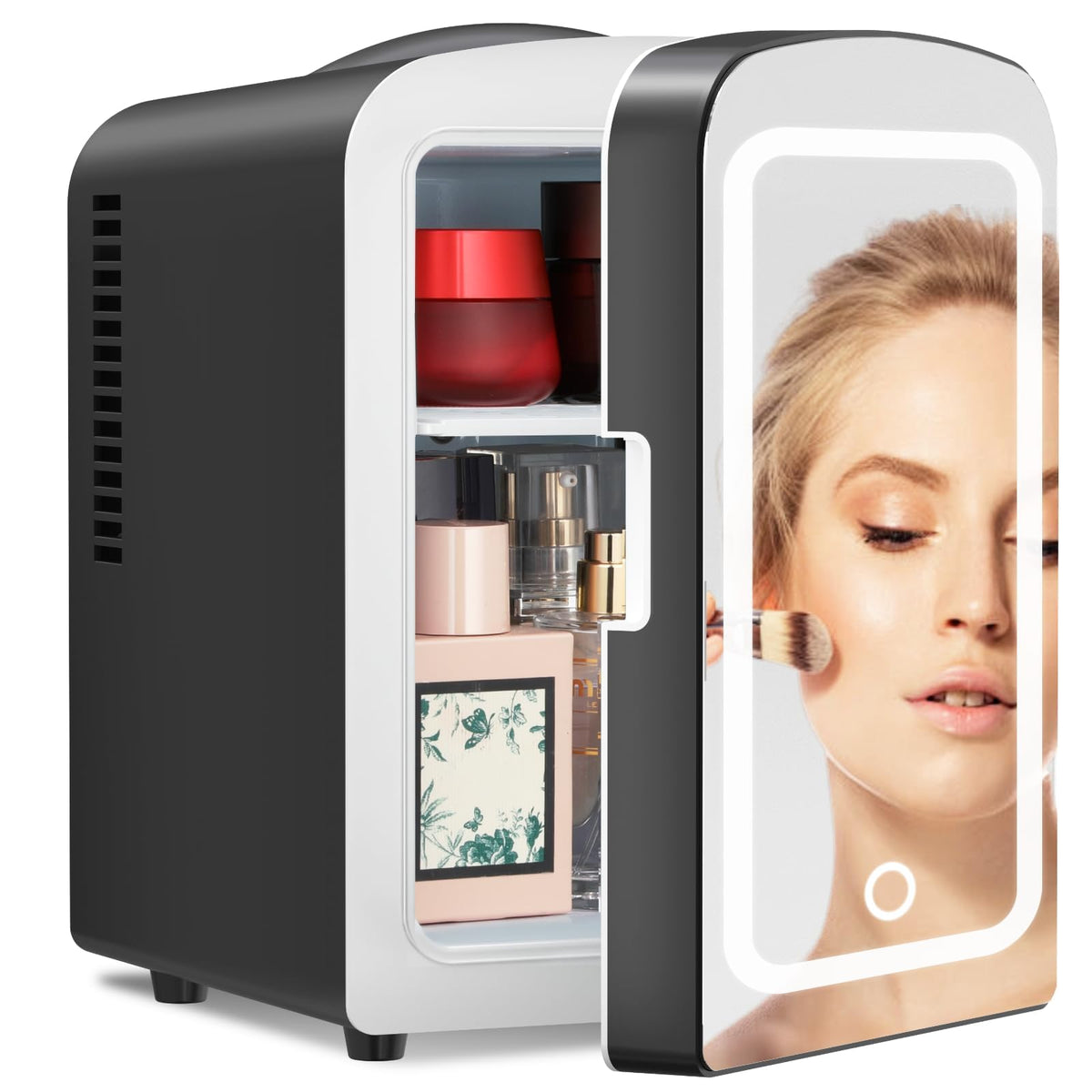 Antarctic Star Compact Refrigerator,Small Cooler for Cosmetics, Beverage and Food,Portable Mini Fridge,Skin Care 4L Capacity/6 Cans, for Bedroom, Car, Office & Dorm,White Jansha Store