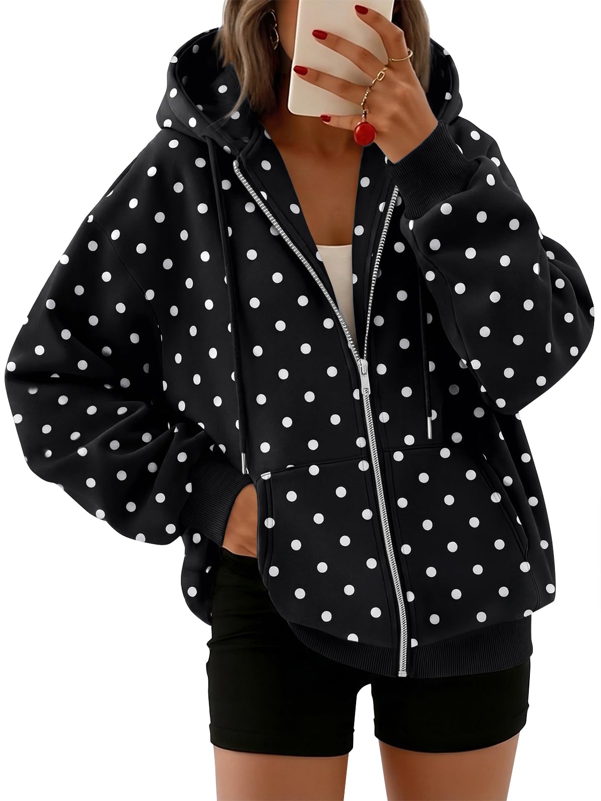 Trendy Queen Womens Oversized Zip Up Hoodies Y2K Fall Sweatshirts 2026 Jansha Store