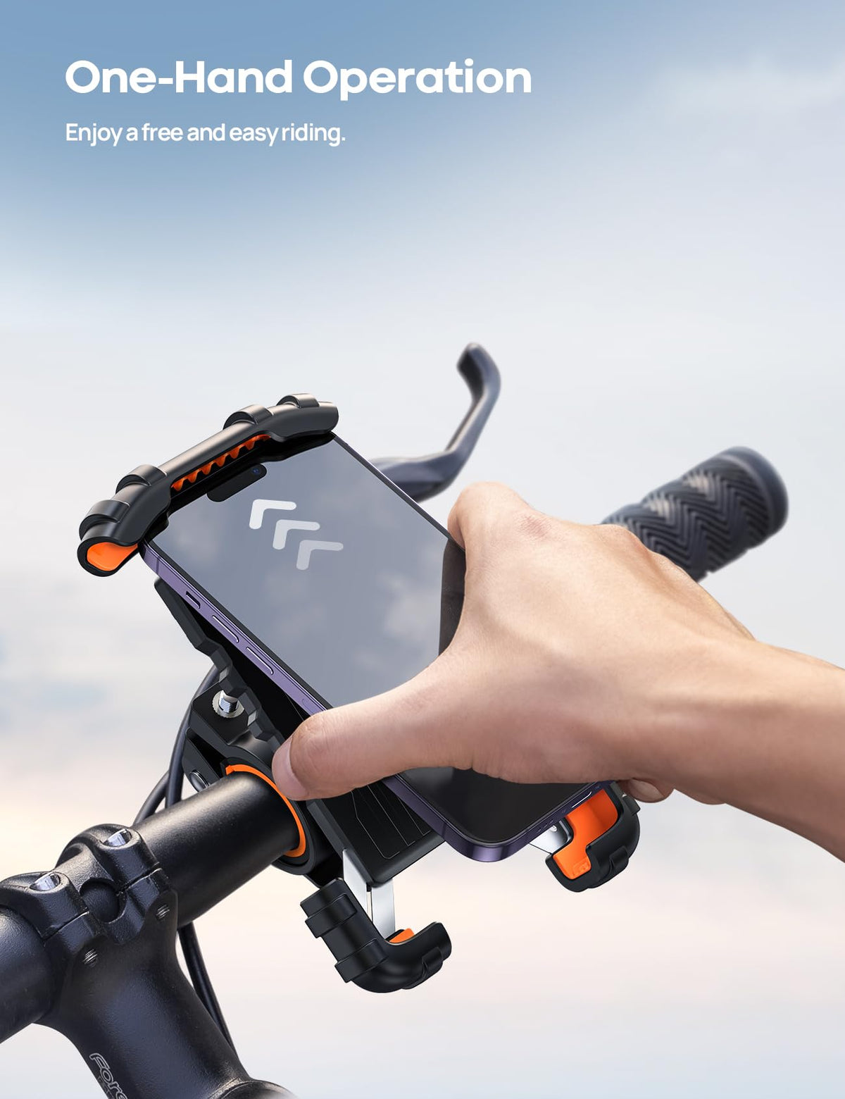Lamicall Bike Phone Holder Motorcycle Mount - One-Hand Operation, Lockable Jansha Store